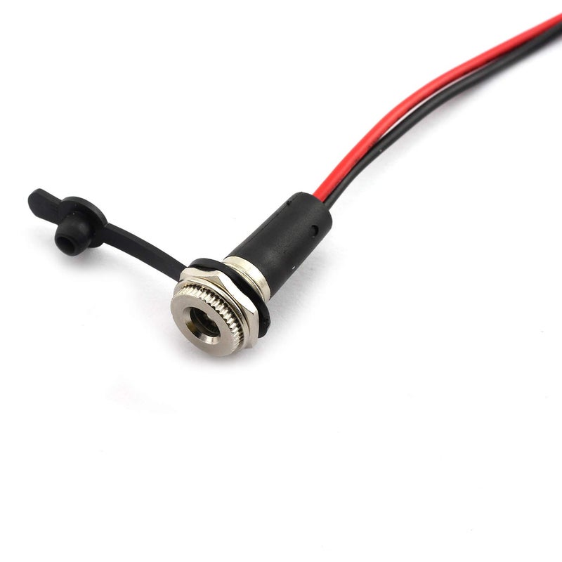 Tegg 5pcs DC-099A DC Female Panel Mount Charging Wire Threaded Socket Jact Connector with Dustproof Plug IP67 68 Water-Proof Large Current Power Adapter 5.5x2.1mm - Image 3